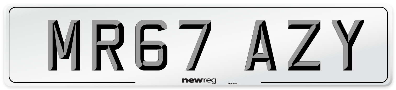 MR67 AZY Number Plate from New Reg